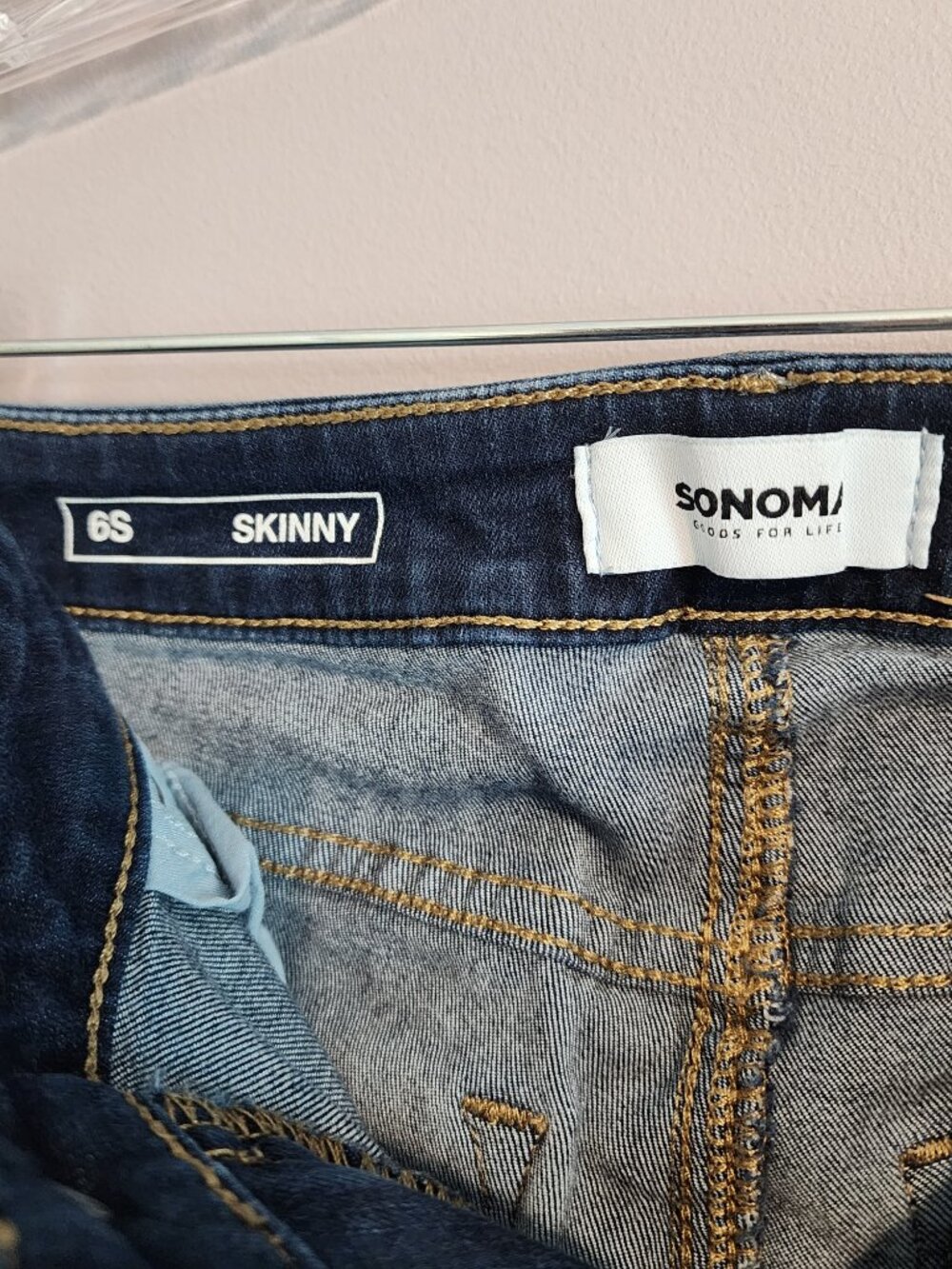 2/$25 Sonoma Goods for Life Skinny Blue Jeans Size 6 Short - Picture 9 of 10